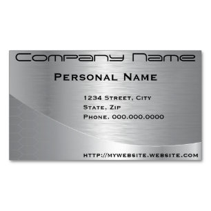 Elegant Silver Corporate Visitekaartje Magnet Magneet