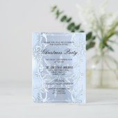 Elegant Silver Crystal - Uitnodiging voor Kerstmis (Staand voorkant)