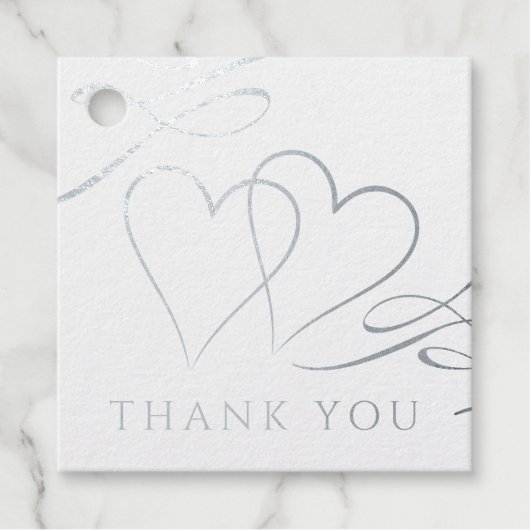 Elegant Silver Dank u Folie voor labels (Voorkant)