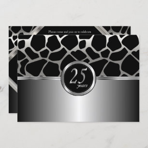 Elegant Silver Design 25e Jubileum Kaart