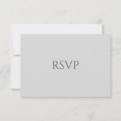 Elegant Silver Diamonds Wedding RSVP Kaart (Achterkant)