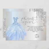 Elegant Silver Drift Chic Dress Bedankkaart (Voorkant / Achterkant)