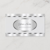 Elegant Silver Effect met Light Grey Professional Visitekaartje (Voorkant)