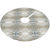 Elegant Silver en Gold tone  Upholstery Kerstboom Rok (Gekanteld)