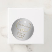 Elegant Silver en Gold Wedding Bedankjes Labels (In situ)