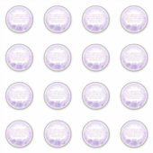 Elegant Silver en Light Paars Roos Butterfly Sticker (Voorkant)