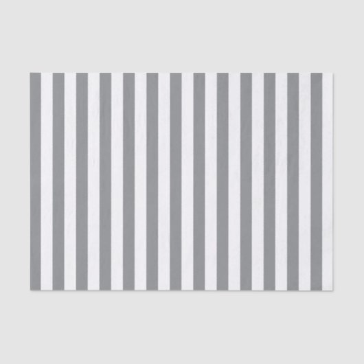 Elegant Silver en White Striped Tissuepapier (Voorkant)