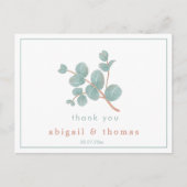 Elegant Silver Eucalyptus - Weddenschap Hartelijk Briefkaart (Voorkant)