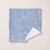 Elegant Silver Floral Damask Print Bad Handdoek (Wasdoekje)