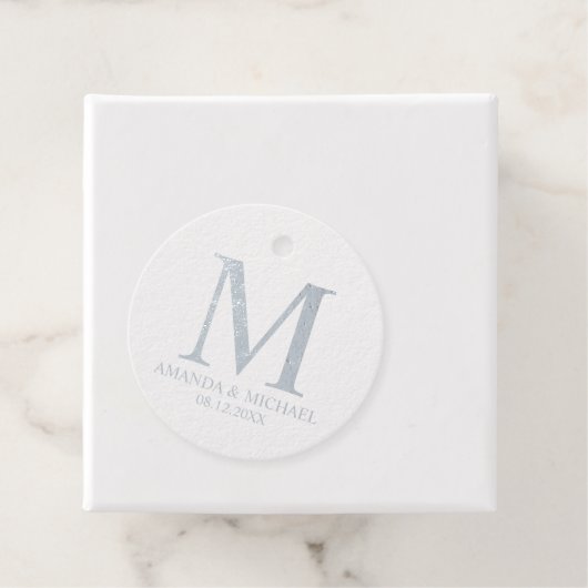 Elegant Silver Foil , gepersonaliseerd huwelijk Bedankjes Labels (Met doos)