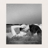 Elegant Silver Foil Script Foto Hartelijk dank Visitekaartjes (Binnenkant ongevouwen)