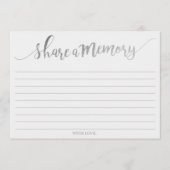 Elegant Silver Foil Share A Memory Kaart (Voorkant)