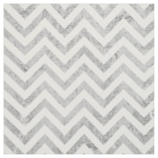 Elegant Silver Foil Zigzag Stripes Chevron Pattern Stof (Swatch)