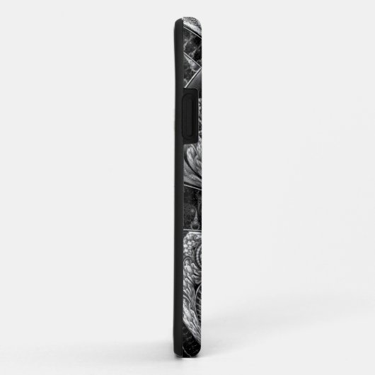 Elegant Silver Fractal Design Digital Art Case-Mate iPhone Case (Achterkant/rechts)