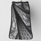 Elegant Silver Fractal Design Digital Art Ping Pon Golfheadcover (Draai 90)