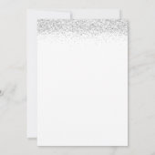 Elegant Silver Glitter 21ste verjaardag Kaart (Achterkant)