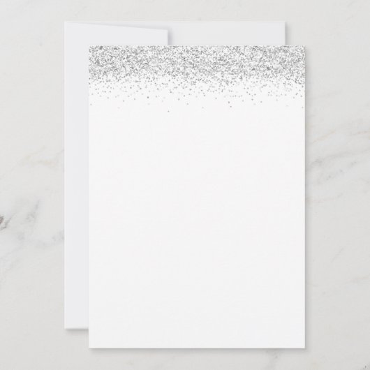 Elegant Silver Glitter 21ste verjaardag Kaart (Achterkant)