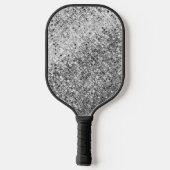 Elegant Silver Glitter - aangepaste tekst Pickleball Paddle (Achterkant)