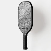 Elegant Silver Glitter - aangepaste tekst Pickleball Paddle (Links)