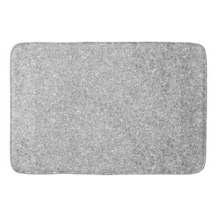 Elegant Silver Glitter Badmat