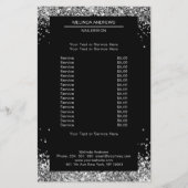 Elegant Silver Glitter beide kanten Flyer (Voorkant)