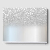 Elegant Silver Glitter Bokeh Gastenboek (Achterkant)