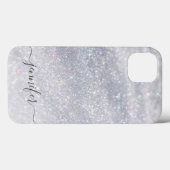 Elegant Silver Glitter Case-Mate iPhone Case (Achterkant (horizontaal))