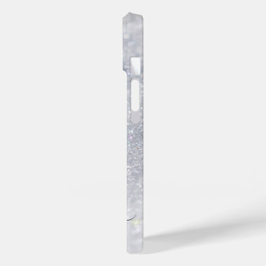 Elegant Silver Glitter Case-Mate iPhone Case (Achterkant / Links)