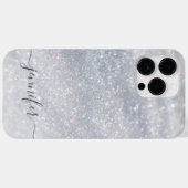 Elegant Silver Glitter Case-Mate iPhone Case (Achterkant (horizontaal))