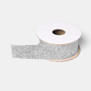 Elegant Silver Glitter Grosgrain Lint
