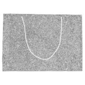 Elegant Silver Glitter Large Cadeautasje (Achterkant)