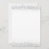 Elegant Silver Glitter Manuscript Nieuwe Jaren Eve Kaart (Achterkant)