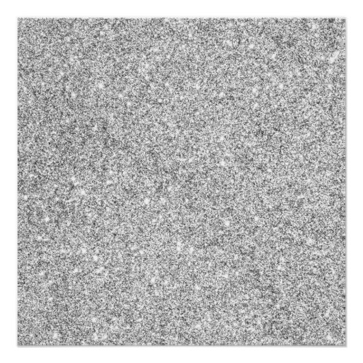 Elegant Silver Glitter Perfect Poster (Voorkant)