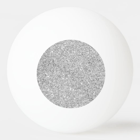 Elegant Silver Glitter Pingpongballen (Voorkant)