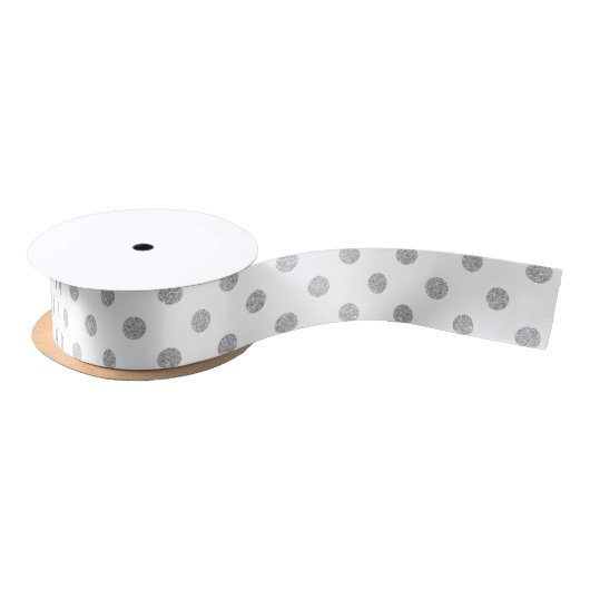 Elegant Silver Glitter Polka Dots Pattern Lint (Spoel)