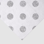 Elegant Silver Glitter Polka Dots Pattern Tissuepapier (Detail)