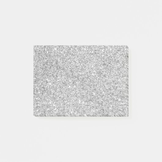 Elegant Silver Glitter Post-it® Notes (Voorkant)