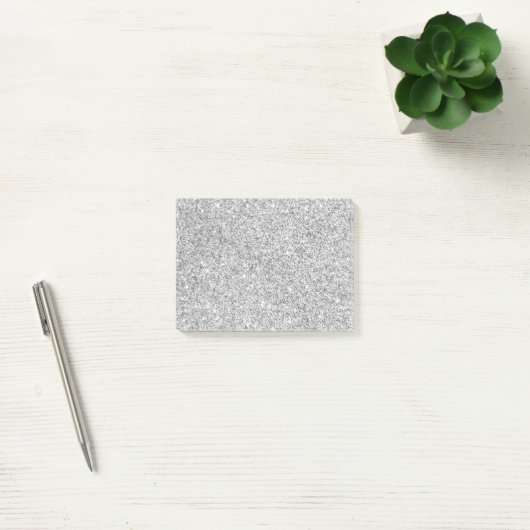 Elegant Silver Glitter Post-it® Notes (Kantoor)