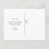 Elegant Silver Glitter Quinceanera Dama Voorstel Uitnodiging Briefkaart (Achterkant)