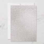 Elegant Silver Glitter Red Holiday Party Kaart (Achterkant)
