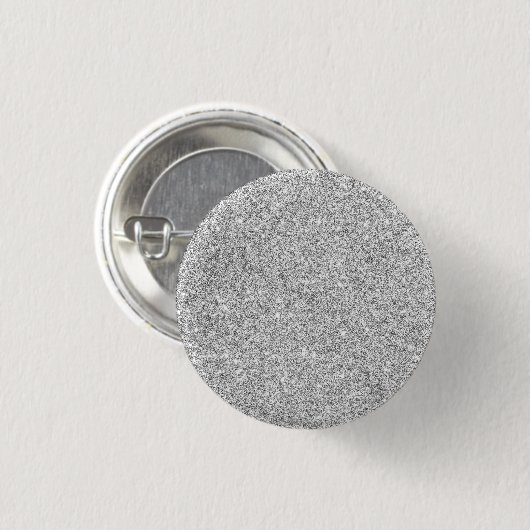 Elegant Silver Glitter Ronde Button 3,2 Cm (Voorkant /achterkant)