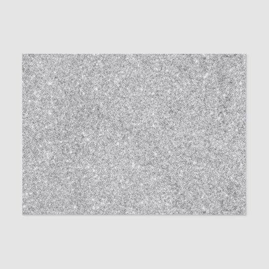 Elegant Silver Glitter Tissuepapier (Voorkant)