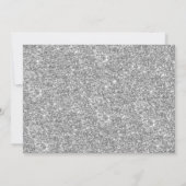 Elegant Silver Glitter Typography 20th Birthday Kaart (Achterkant)