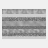Elegant Silver Glitter Wrapping Paper Sheets (Voorkant 2)