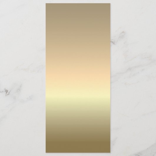 Elégant Silver Gold Calligraphy Menu Mariage (Dos)