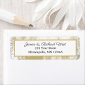 Elegant Silver Gold Lijst Weddenschap Etiket (Insitu)