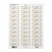 Elegant Silver Gold Lijst Weddenschap Etiket (Full Sheet)