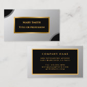 Elegant Silver Gold Professional Visitekaartje (Voorkant / Achterkant)