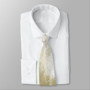 Elegant Silver Gold Wedding Groomsmen Stropdas