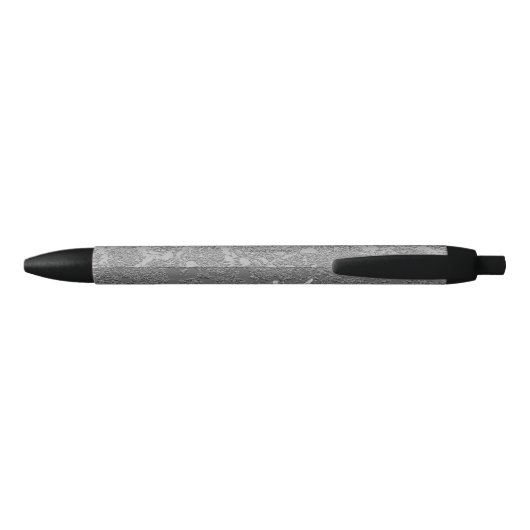 Elegant Silver Gray Custom Wedding Monogram Zwarte Inkt Pen (Achterkant)